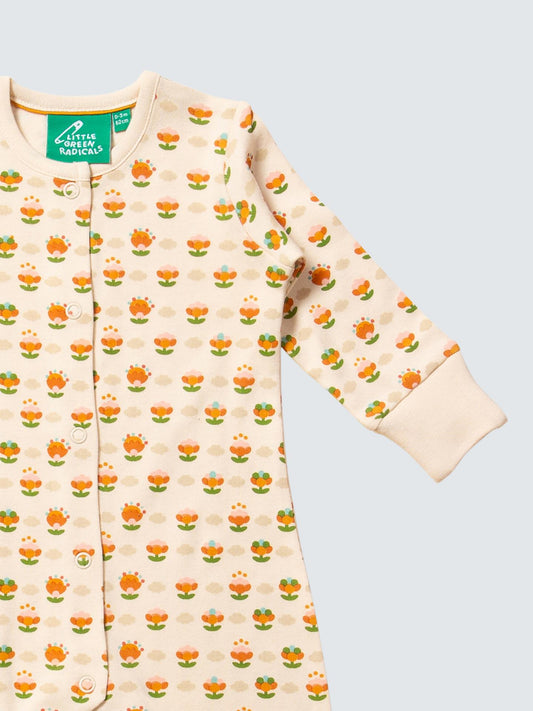 Little Green Radicals Organic Cotton Blooms Babygrow, Little Blooms Sleepsuit / Babygrow Little Green Radicals