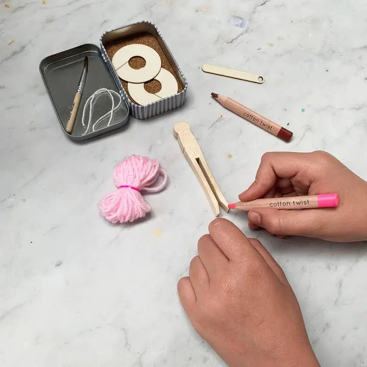 Make Your Own Pom Pom Ballerina Gift Kit Sibling Gifts Cotton Twist