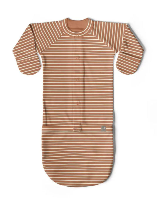 Baby Sleeping Bag / Gown - Clay Stripe Sleeping Bag Goumikids
