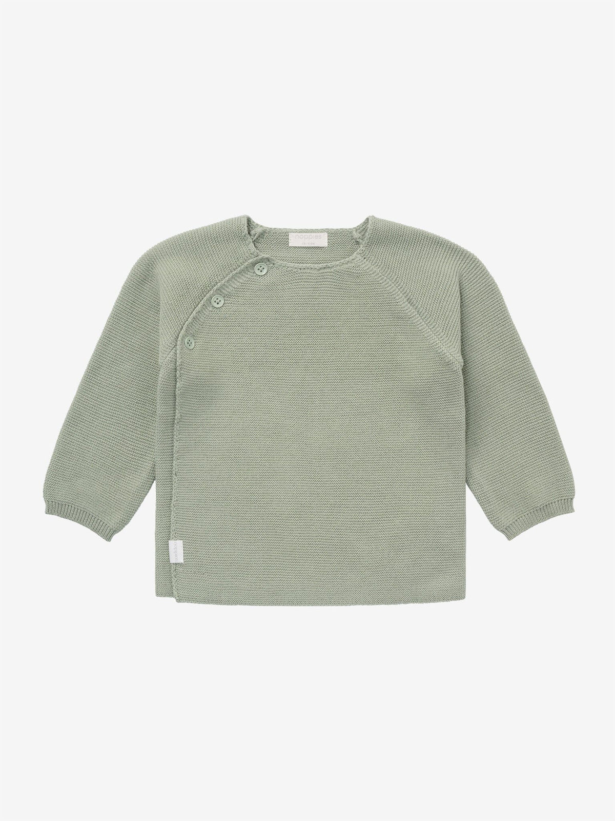 Organic Cotton Knitted Cardigan - Iceberg Green