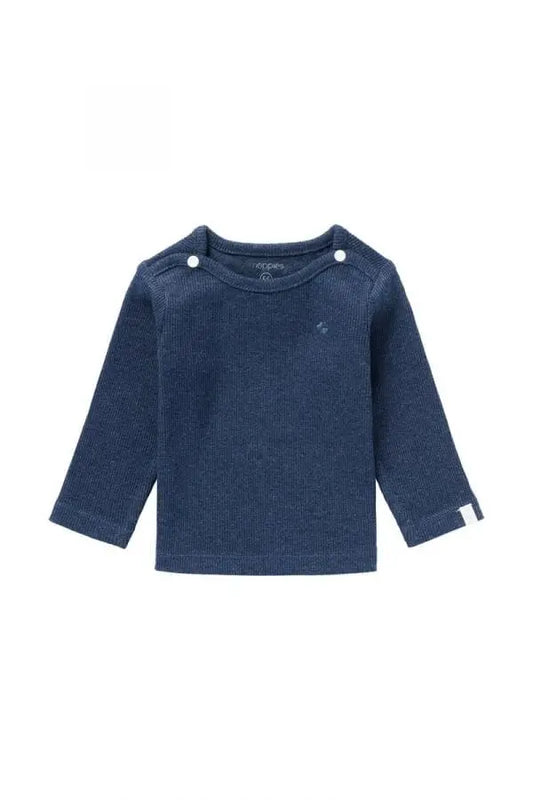 Premium Organic Ribbed Top - Navy Top / T-shirt Noppies