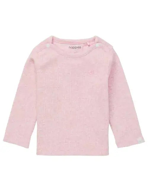 Premium Organic Ribbed Top - Light Rose Top / T-shirt Noppies