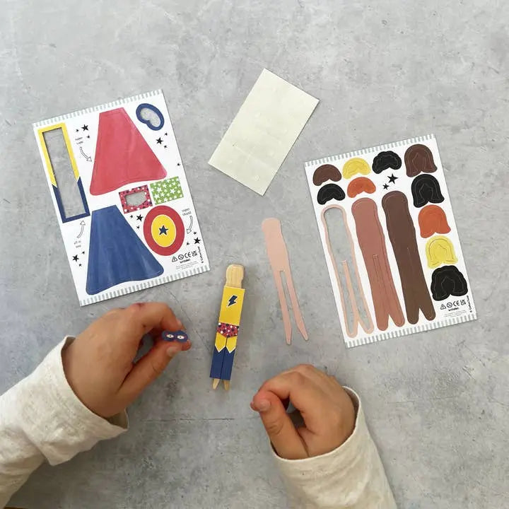 Make Your Own Superhero Peg Doll Sibling Gifts Cotton Twist