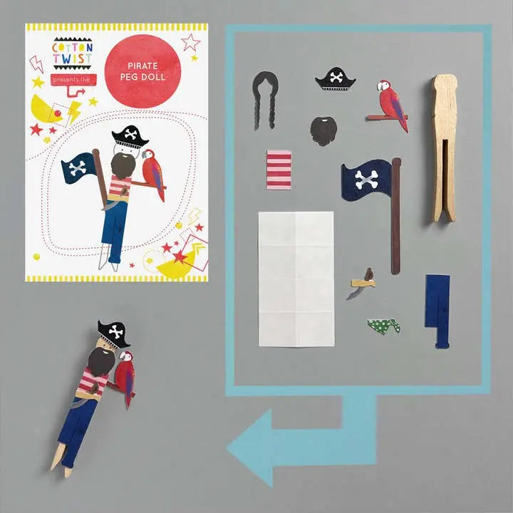 Make Your Own Pirate Peg Doll Sibling Gifts Cotton Twist