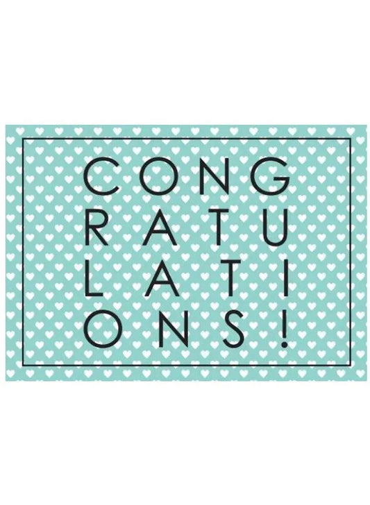 Cards & Message Cards & Gift Wrap Little Mouse Baby Clothing & Gifts Congratulations - Teal Hearts