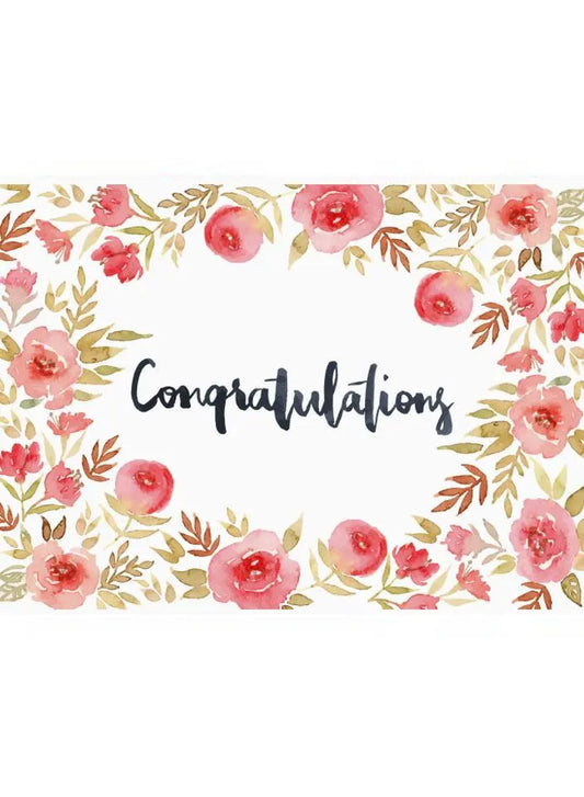 Cards & Message Cards & Gift Wrap Little Mouse Baby Clothing & Gifts Congratulations - Floral
