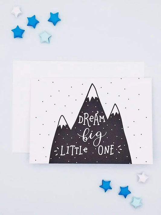 Cards & Message Cards & Gift Wrap Little Mouse Baby Clothing & Gifts Dream Big Little One - Mountains