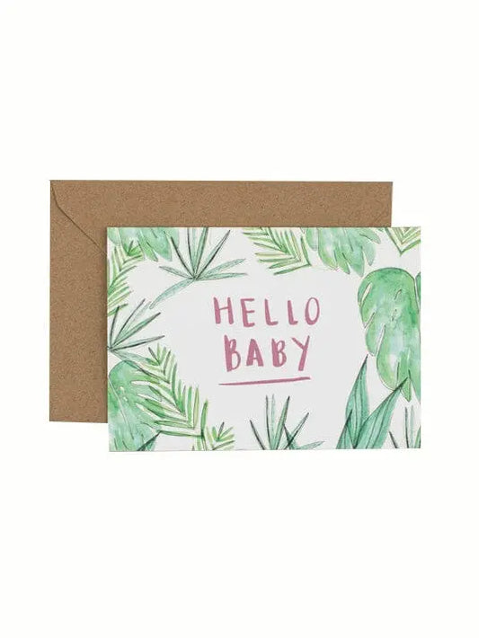 Cards & Message Cards & Gift Wrap Little Mouse Baby Clothing & Gifts Hello Baby - Jungle