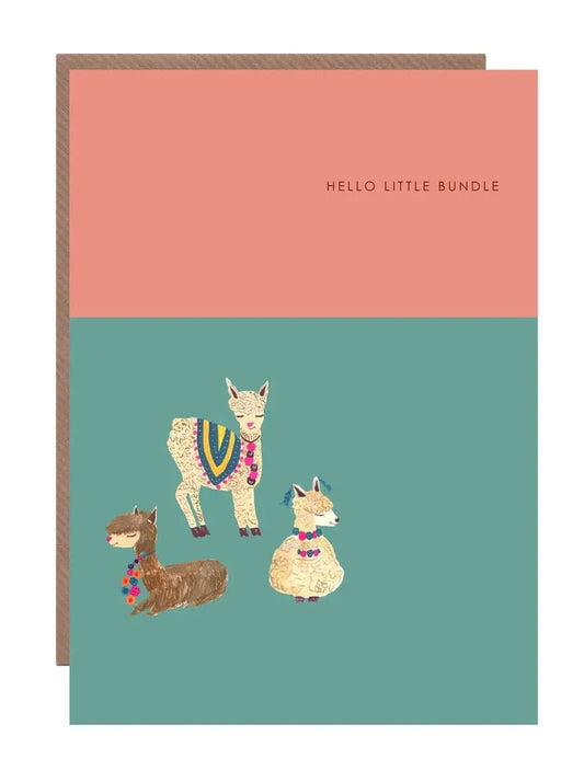 Cards & Message Cards & Gift Wrap Little Mouse Baby Clothing & Gifts Hello Little Bundle - Llamas