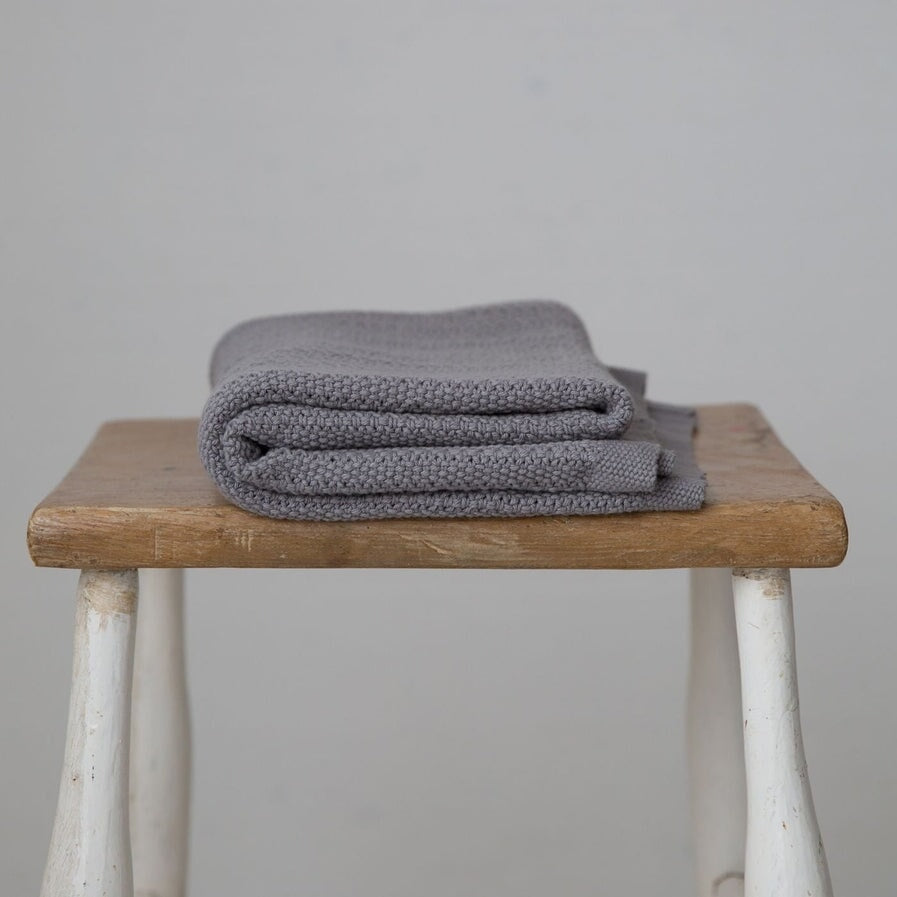 100% Cotton Cellular Baby Blanket Grey