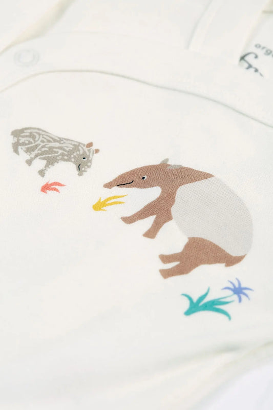 Frugi Organic Cotton Kimono Baby Outfit Sleepsuit / Babygrow Frugi