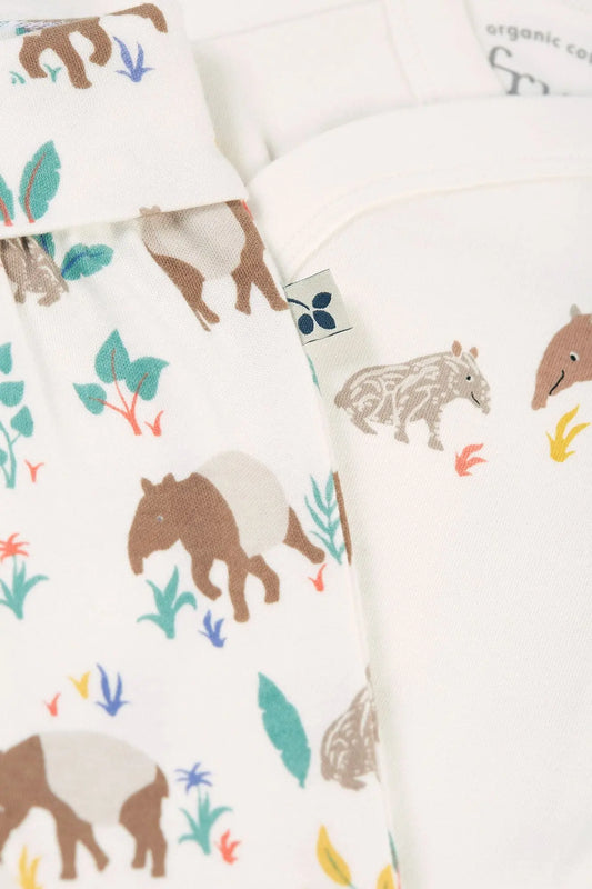 Frugi Organic Cotton Kimono Baby Outfit Sleepsuit / Babygrow Frugi