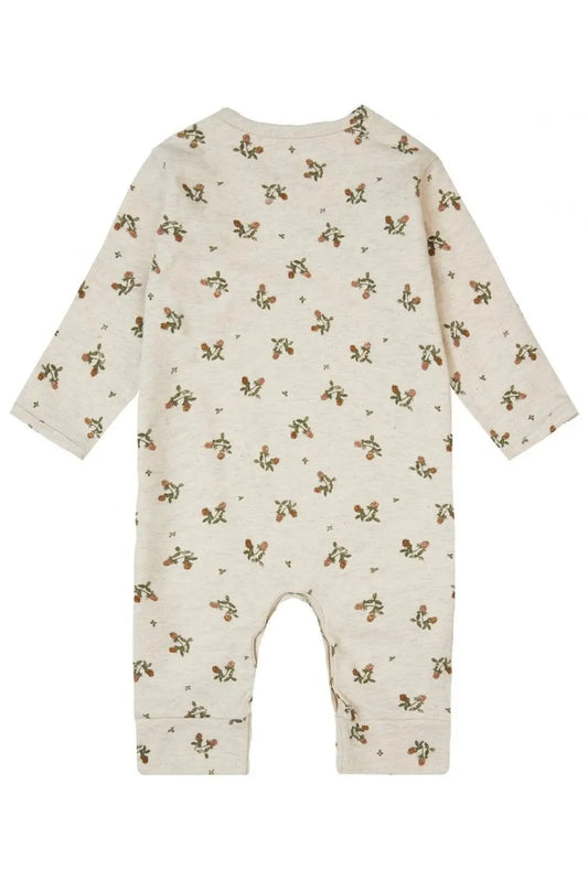 Oatmeal Flowery Playsuit Sleepsuit / Babygrow Noppies