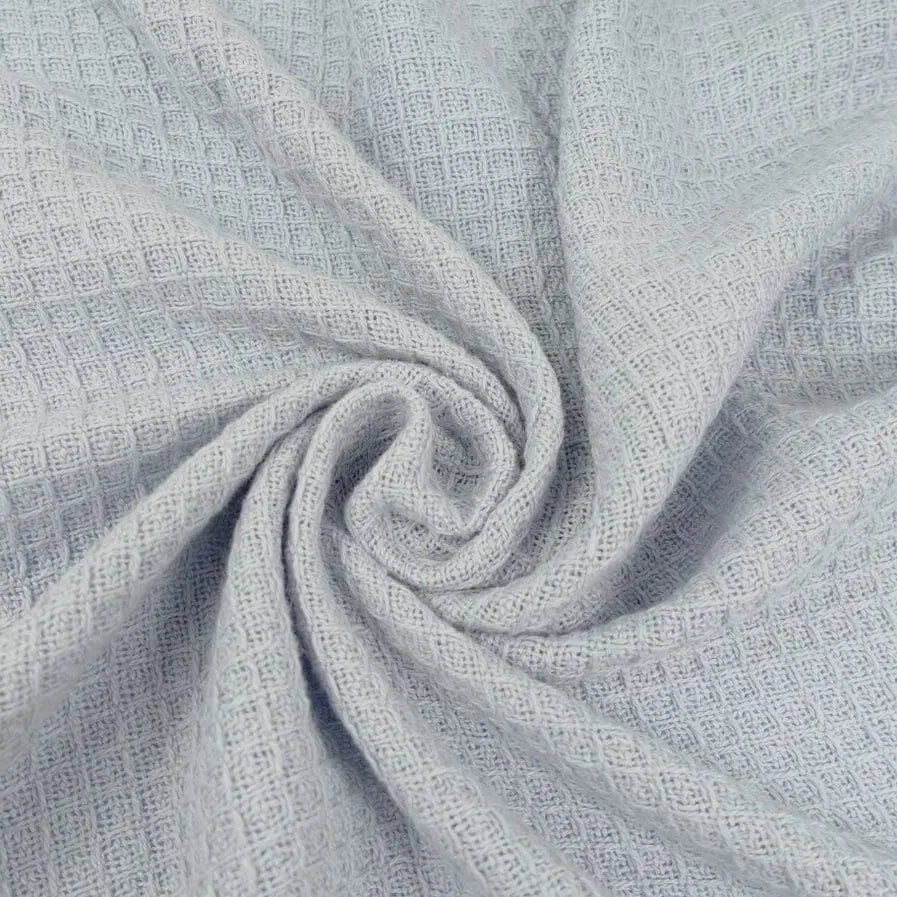 100% Pure Cotton Grey Waffle Blanket - 90cm x 75cm - Muslin Muslinz