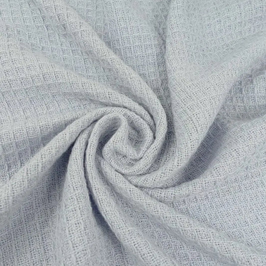100% Pure Cotton Grey Waffle Blanket - 90cm x 75cm - Muslin Muslinz