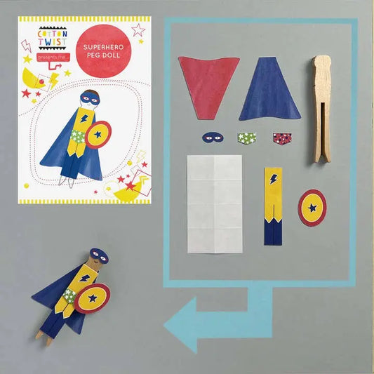 Make Your Own Superhero Peg Doll Sibling Gifts Cotton Twist