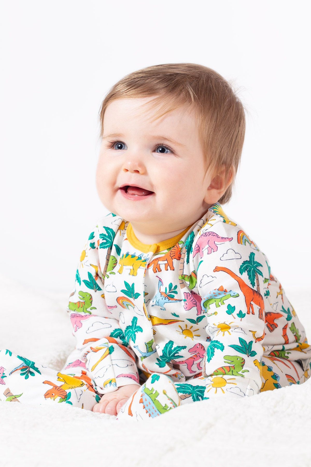 Frugi Organic Cotton Dinoland Babygrow Sleepsuit / Babygrow Frugi