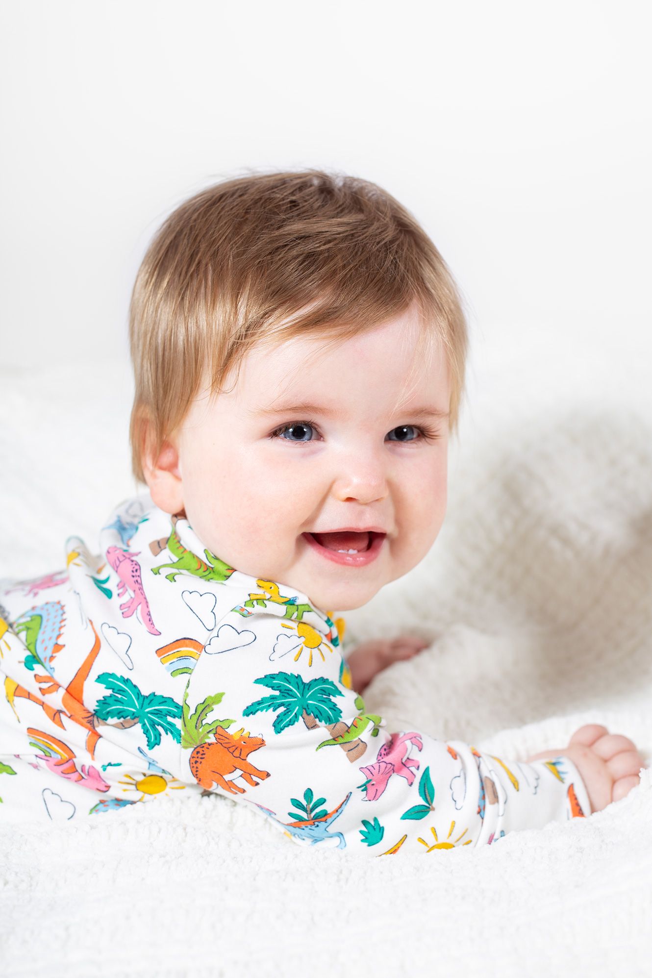 Frugi Organic Cotton Dinoland Babygrow Sleepsuit / Babygrow Frugi