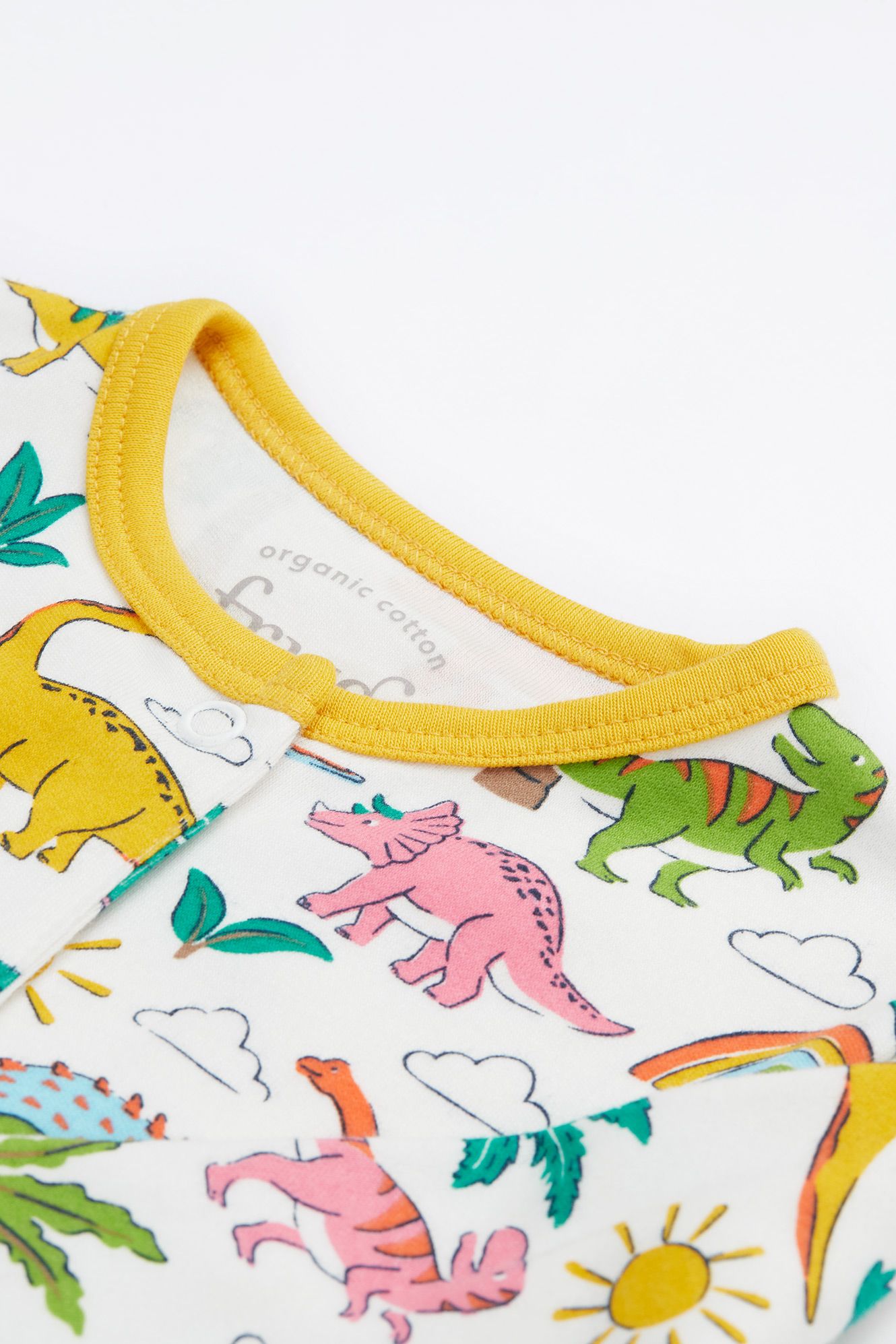 Frugi Organic Cotton Dinoland Babygrow Sleepsuit / Babygrow Frugi
