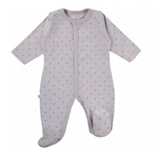 3 Pack Footed Sleepsuits, Bows, Grey Sleepsuit / Babygrow EEVI