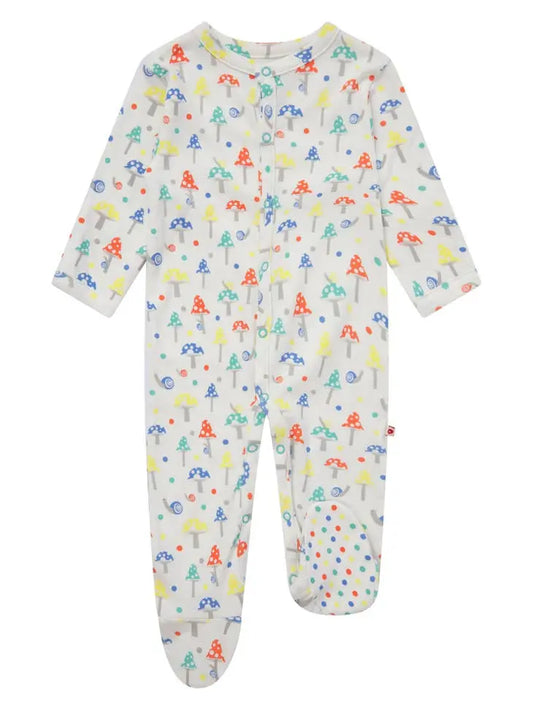 Piccalilly Footed Sleepsuit - Toadstool Sleepsuit / Babygrow Piccalilly