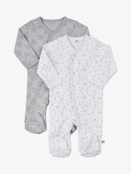 Pack of 2 Pippi Sleepsuits - Bears Sleepsuit / Babygrow Pippi