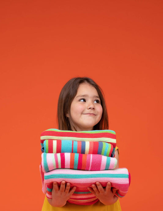 Ziggle Baby - Multi Colour Cosatto Knitted Stripe Blanket Blanket Ziggle Baby