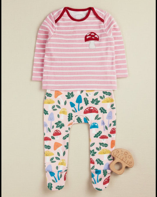 Frugi Organic Cotton Brooke Easy Dressing Babygrow Sleepsuit / Babygrow Frugi