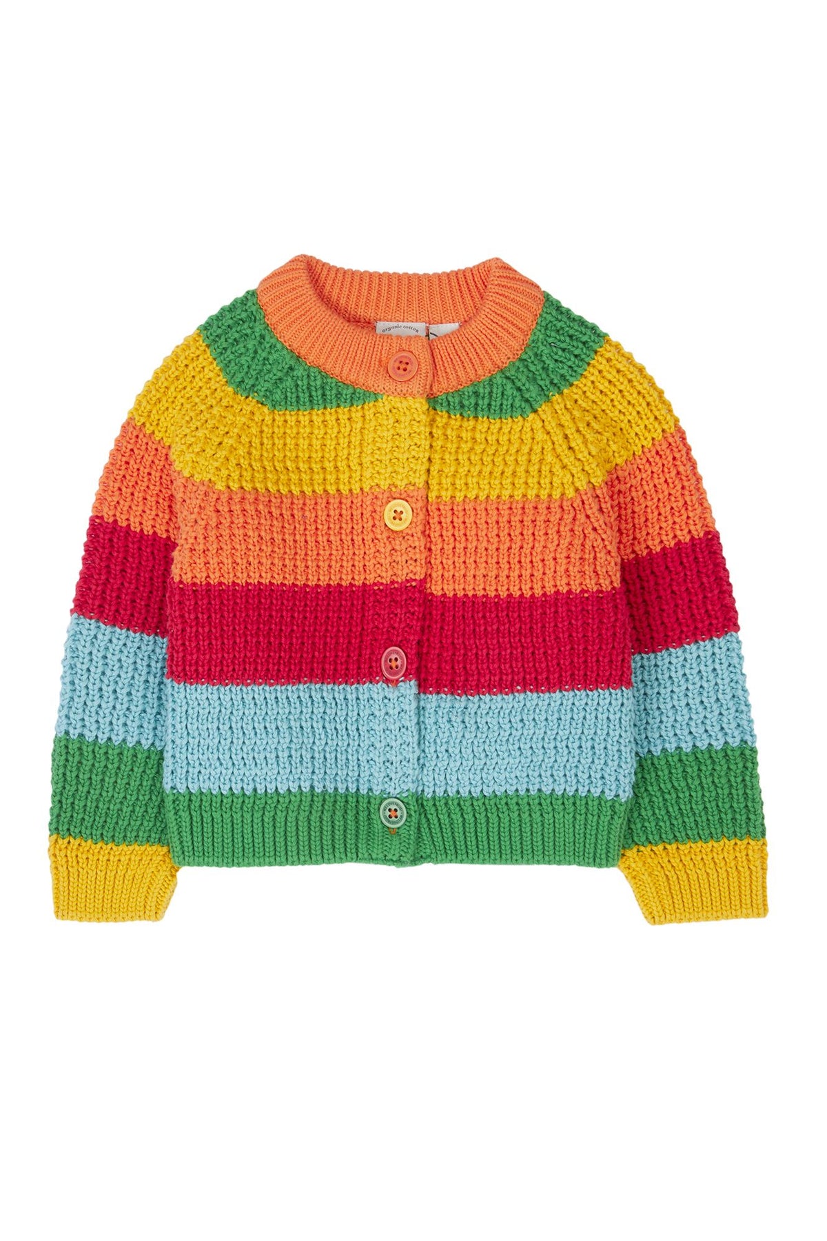 Frugi Organic Cotton Rainbow Cuddly Cardigan Cardigan / Jacket Frugi