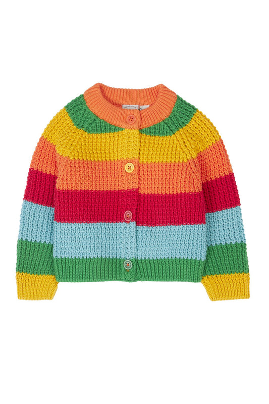 Frugi Organic Cotton Rainbow Cuddly Cardigan Cardigan / Jacket Frugi