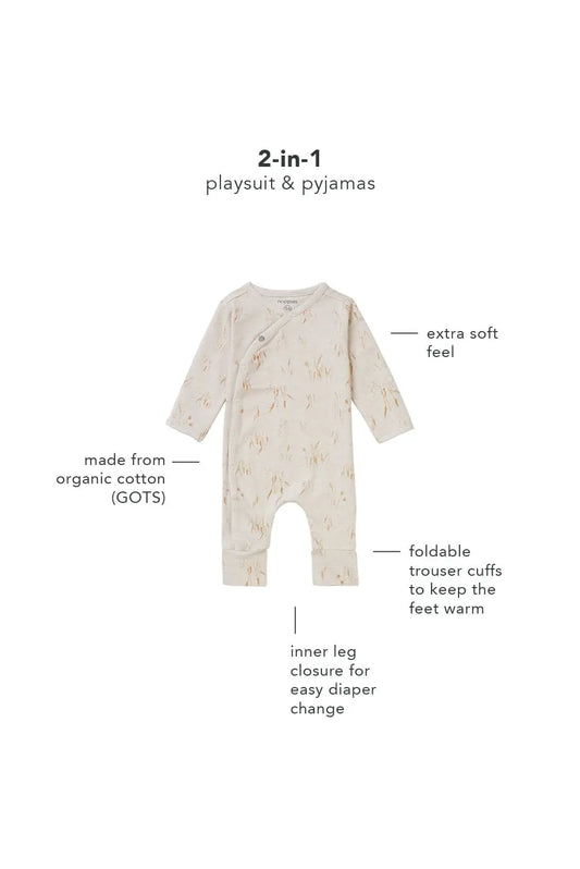 Oatmeal Nature Playsuit Sleepsuit / Babygrow Noppies