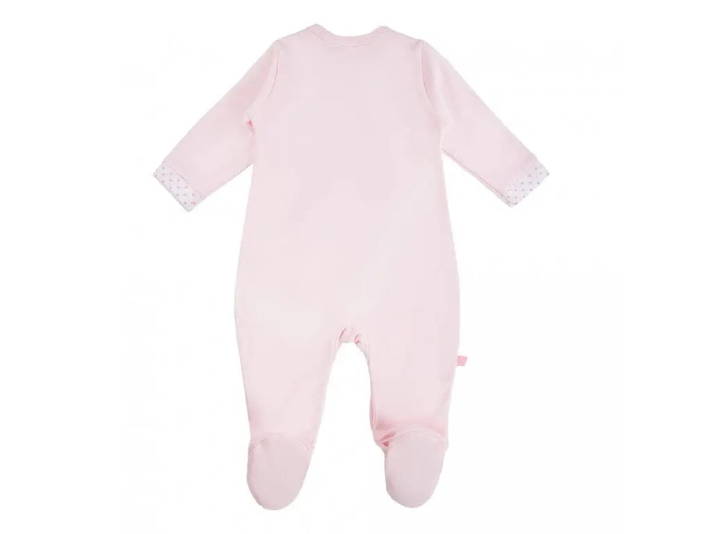 Early Baby Babygrow, Embroidered Bunny Design - Pink Sleepsuit / Babygrow EEVI