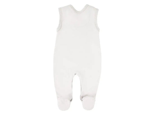 Early Baby Top & Puppy Footed Dungarees Set - Cream Dungaree EEVI