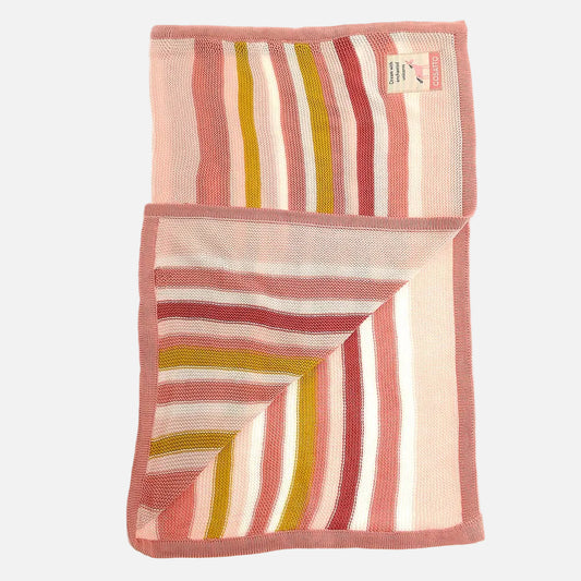 Ziggle Baby - Cosatto Unicorn Garden Stripe Knitted Blanket Blanket Ziggle Baby