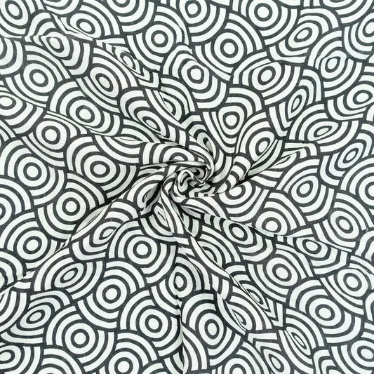 MuslinZ Bamboo/Organic Cotton Swaddle Blanket Black Swirl - 120x120cm Muslin Muslinz