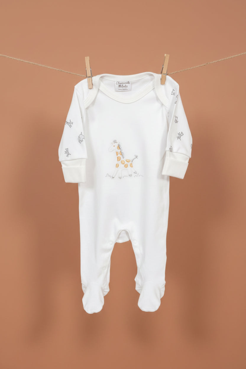 Giraffe Sleepsuit Sleepsuit / Babygrow Chamomile Baby