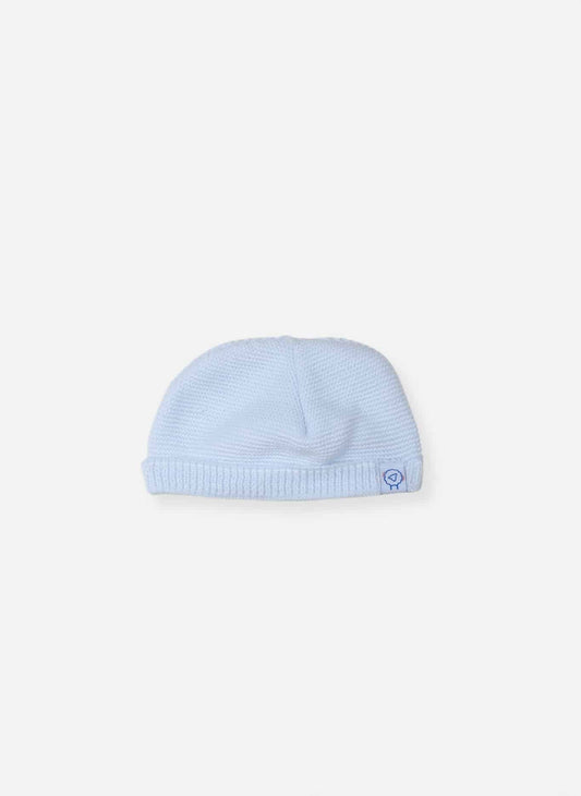 Cotton Knitted Hat - Baby Blue Hat La Manufacture de Layette