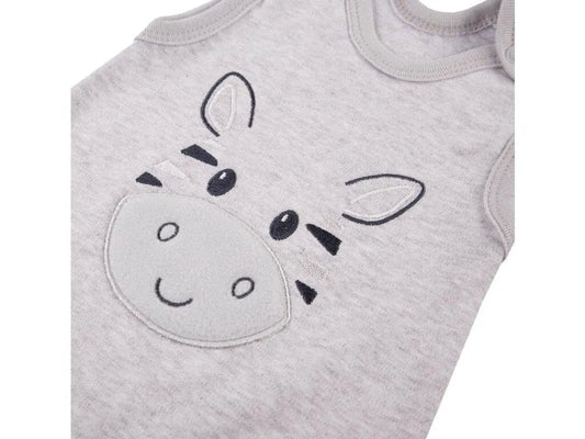 Zebra Footed Dungarees and Top Set - Grey Dungaree EEVI