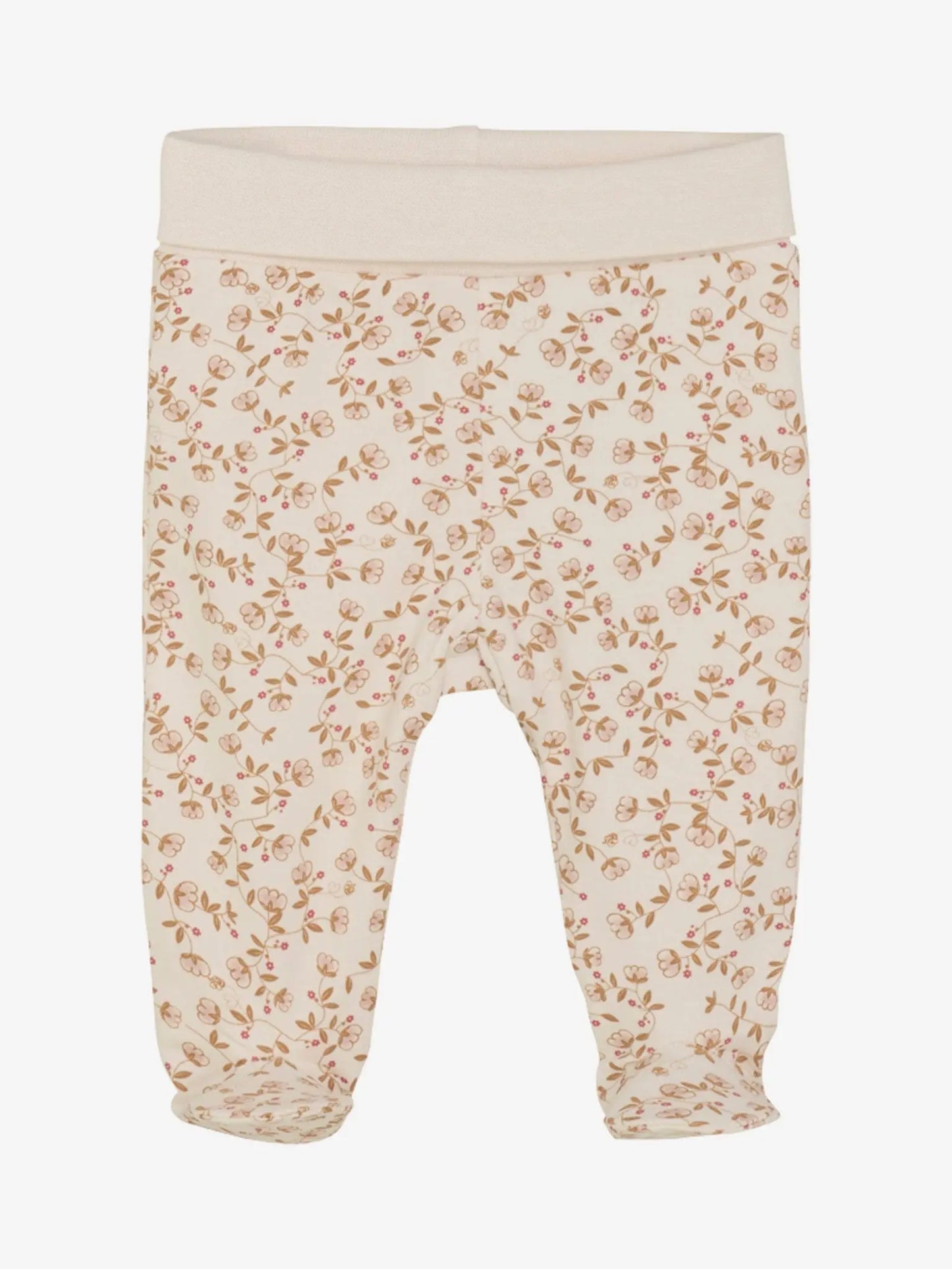 Organic Cotton Floral Footed Trousers Trousers / Leggings Fixoni