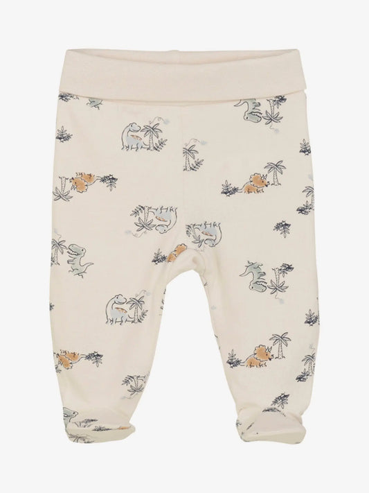 Organic Cotton Dino Footed Trousers Trousers / Leggings Fixoni