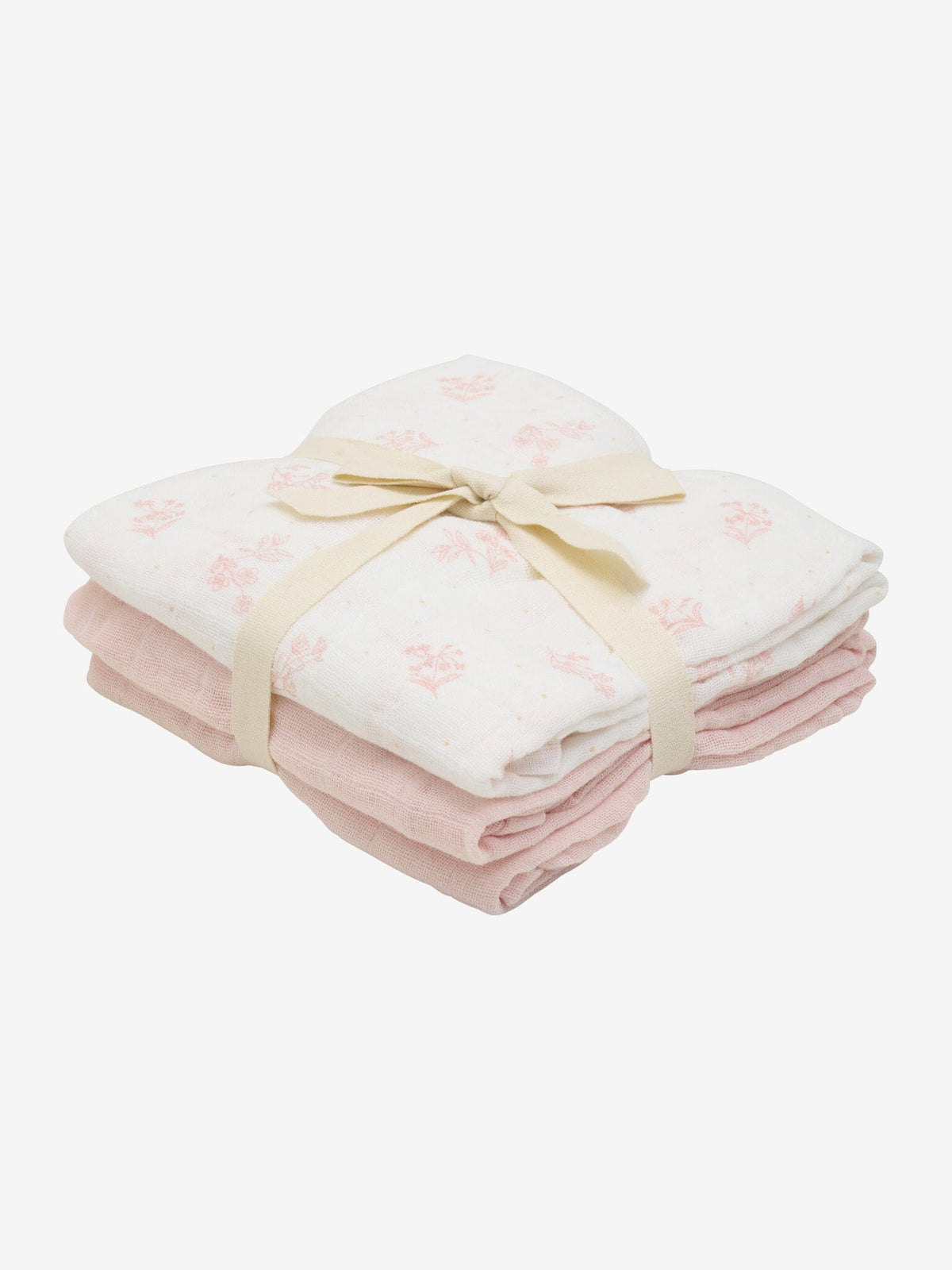 3 Pack, Organic Cotton Muslins, Veiled Rose, 65 x 65 cm Blanket Pippi