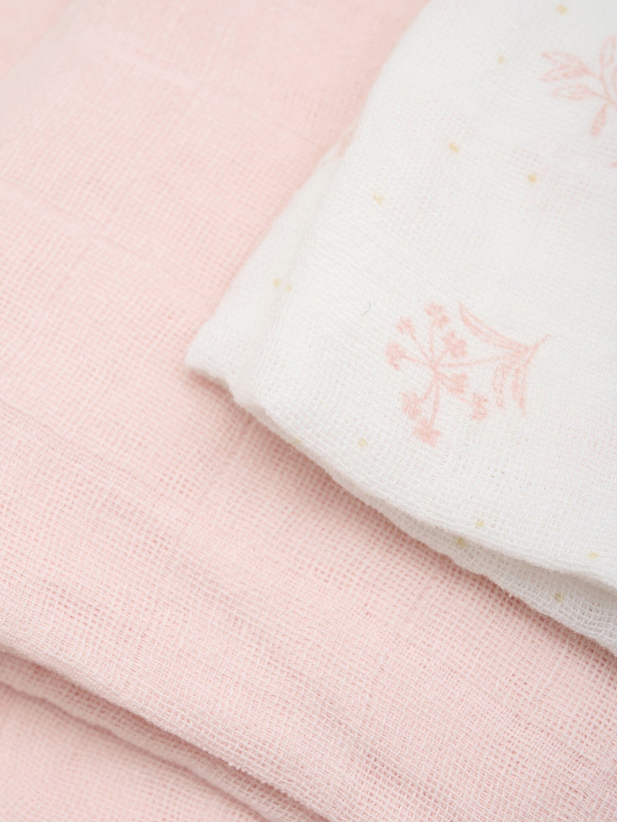 3 Pack, Organic Cotton Muslins, Veiled Rose, 65 x 65 cm Blanket Pippi