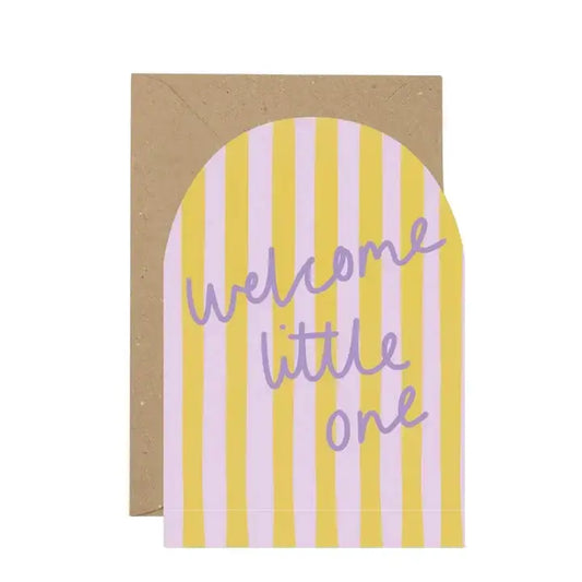 Cards & Message Cards & Gift Wrap Little Mouse Baby Clothing & Gifts Welcome Little One - Stripey