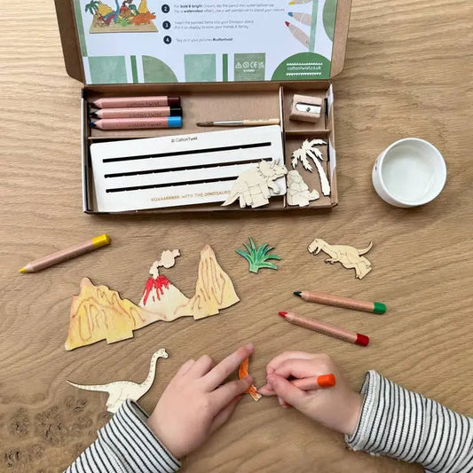 Make Your Own Dinosaur Scene Craft Kit Sibling Gifts Cotton Twist
