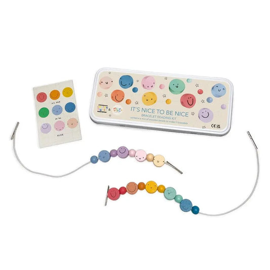 It's Nice To Be Nice Bracelet Beading Kit Sibling Gifts Cotton Twist
