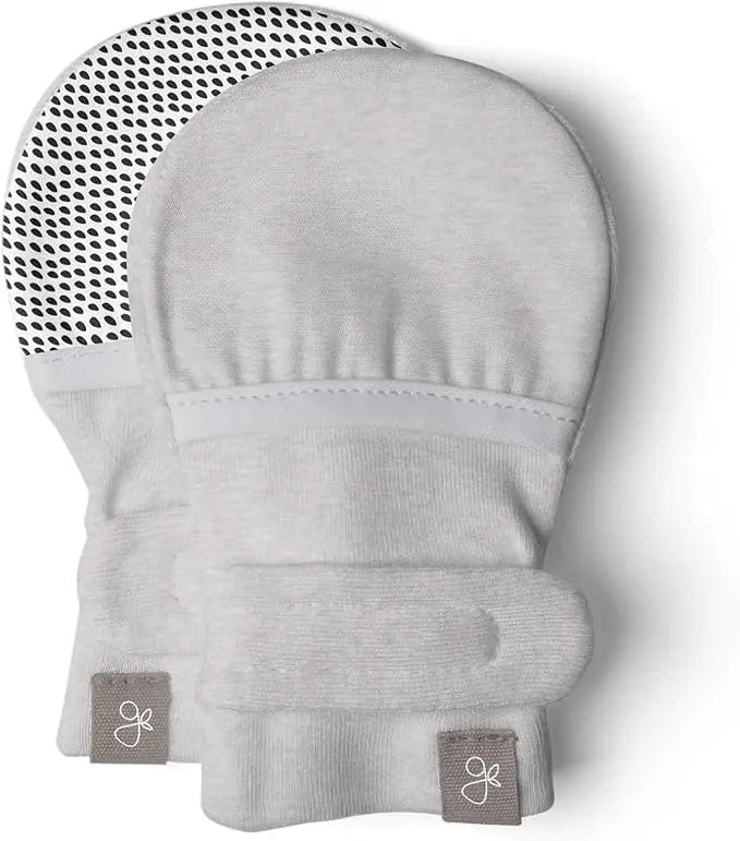 Stay-On Scratch Mittens - Storm Grey Scratch Mitts Goumikids