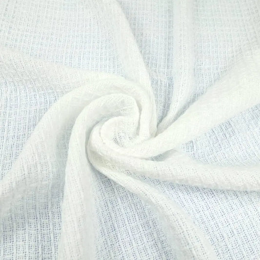 100% Pure Cotton White Waffle Blanket - 90cm x 75cm Muslin Muslinz