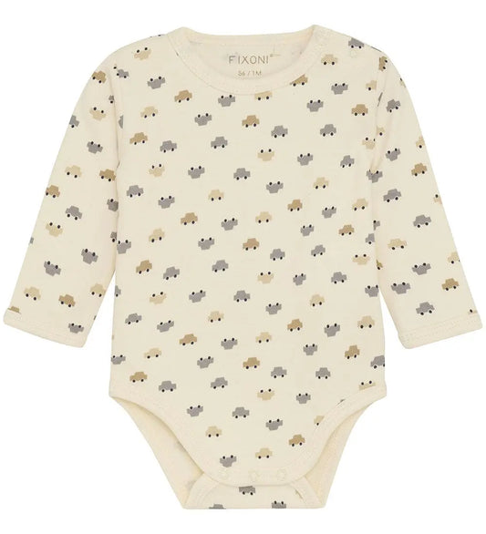 Car Organic Cotton Dungarees & Bodysuit Outfit Fixoni