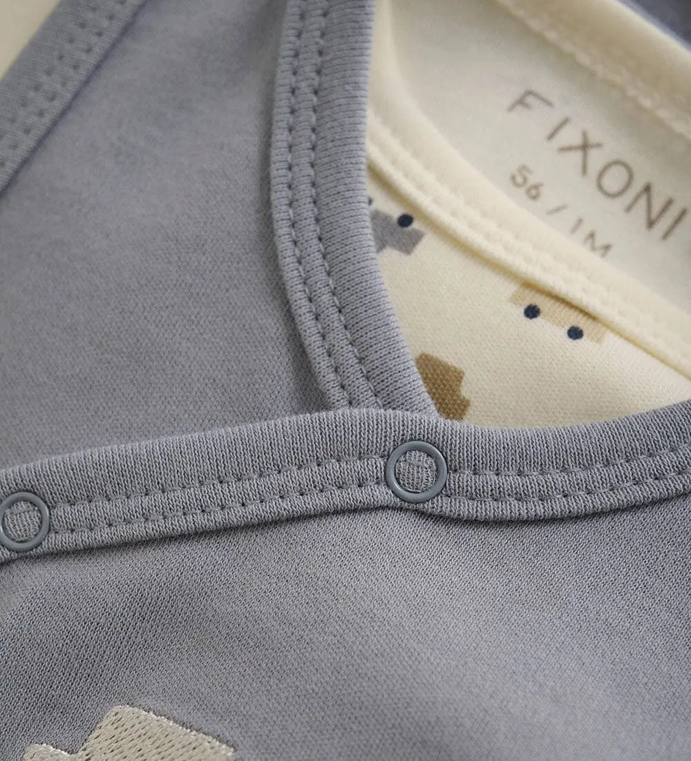 Car Organic Cotton Dungarees & Bodysuit Outfit Fixoni