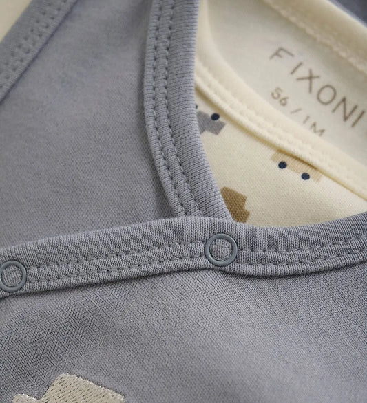Car Organic Cotton Dungarees & Bodysuit Outfit Fixoni